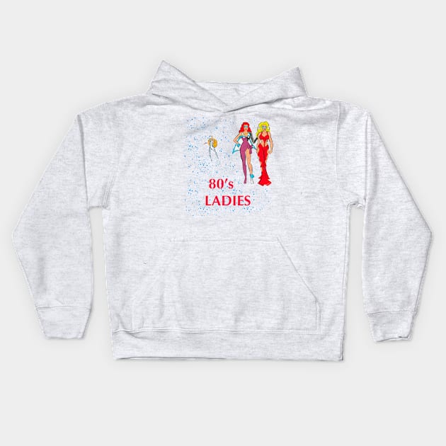 80’s LADIES Kids Hoodie by MichaelFitzTroyT